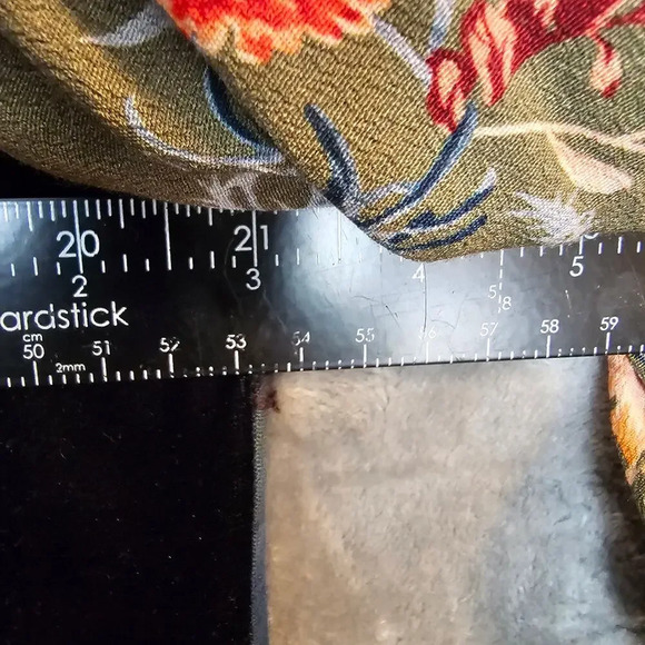 John Mark Top Womens M Blue Embroidered Tunic Floral Mixed Media Boho Hippie - Picture 6 of 10